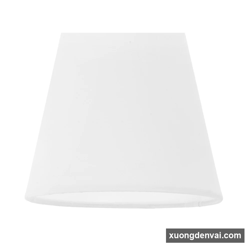 Chụp đèn vải nón cụt cỡ lớn vải trắng trơn, thành cao loe rộng ra phía miệng chao